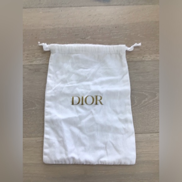 DIOR Drawstring Dust Bag storage bag travel bag Gold Logo - - Picture 1 of 4